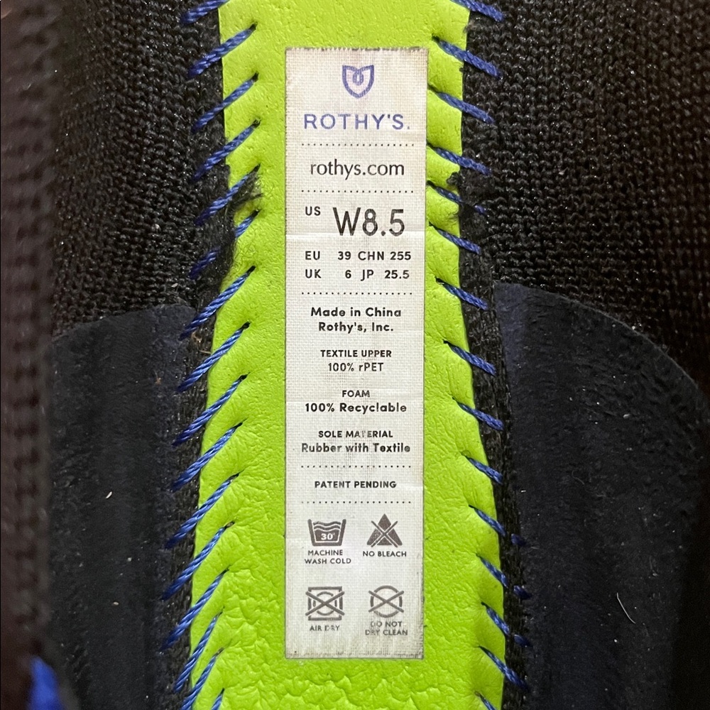 Rothy's Black The Point II Slip-On Shoes, Pointed-Toe Flats Machine Washable 8.5 - Picture 8 of 14